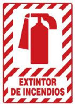 Safety Sign: Fire Extinguisher 10" x 7" Plastic - MFXG419VP