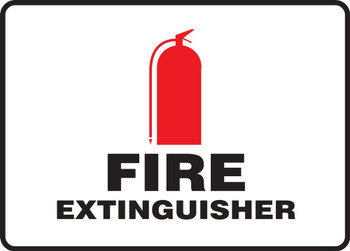 Glow-In-The-Dark Safety Sign: Fire Extinguisher 10" x 14" Dura-Plastic 1/Each - MFXG430XT