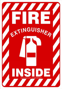 Safety Sign: Fire Extinguisher Inside (Graphic) 10" x 7" Aluma-Lite 1/Each - MFXG446XL