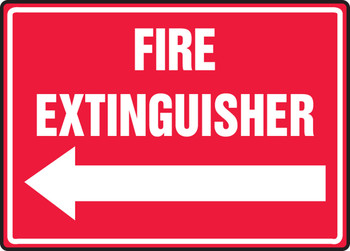 Safety Sign: Fire Extinguisher (Left Arrow) 7" x 10" Plastic 1/Each - MFXG460VP