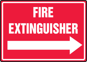 Safety Sign: Fire Extinguisher (Right Arrow) 7" x 10" Dura-Plastic 1/Each - MFXG462XT
