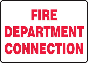 Safety Sign: Fire Department Connection 7" x 10" Reflective Vinyl 1/Each - MFXG481RV