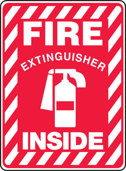 Safety Sign: Fire Extinguisher Inside (Graphic) 14" x 10" Adhesive Vinyl 1/Each - MFXG519VS