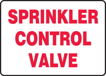 Safety Sign: Sprinkler Control Valve 10" x 14" Aluminum 1/Each - MFXG546VA