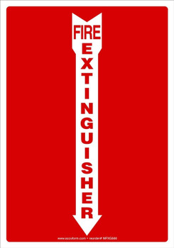 Safety Signs: Fire Extinguisher 14" x 5" Aluma-Lite 1/Each - MFXG556XL