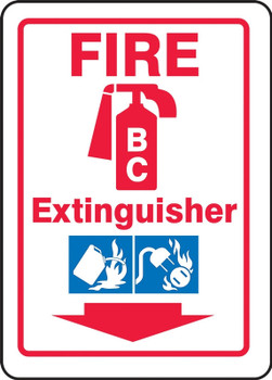 Fire Safety Sign: BC Fire Extinguisher (Symbols) 14" x 10" Plastic 1/Each - MFXG570VP