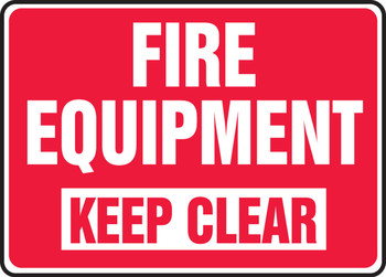 Fire Safety Sign 7" x 10" Dura-Plastic 1/Each - MFXG574XT