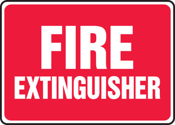 Safety Sign: Fire Extinguisher (Red Background) 10" x 14" Aluma-Lite 1/Each - MFXG588XL