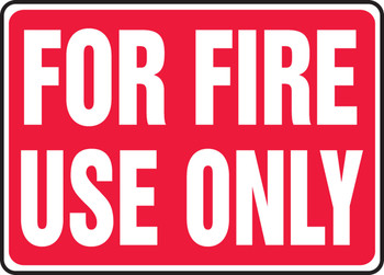 Fire Safety Sign 10" x 14" Plastic 1/Each - MFXG590VP