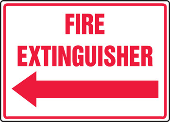 Safety Sign: Fire Extinguisher (Left Arrow) 10" x 14" Aluma-Lite 1/Each - MFXG911XL