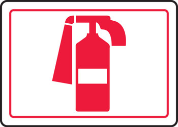 Fire Safety Sign 10" x 14" Adhesive Vinyl 1/Each - MFXG913VS