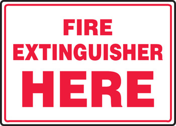 Safety Sign: Fire Extinguisher Here 10" x 14" Dura-Fiberglass 1/Each - MFXG916XF