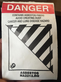 4x4 - Danger Class 9 Asbestos Label 500/Roll