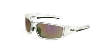 Uvex Hypershock Clear Ice Frame Red Mirror Lens, Hardcoat Uvex Hypershock Clear Ice Frame Red Mirror Lens, Hardcoat