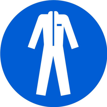 ISO Mandatory Safety Sign: Wear Protective Clothing (2011) 6" Plastic 1/Each - MISO117VP