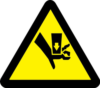 ISO Warning Safety Sign: Crush Hazard (2003/2011) 12" Plastic 1/Each - MISO376VP