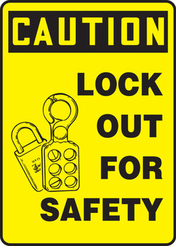 Lockout/Tagout Sign 10" x 7" Adhesive Vinyl 1/Each - MLKT609VS