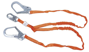 Miller Titan™ II 6 ft. Double Leg Tubular Shock-Absorbing Lanyard w/Locking Rebar Hooks T5122-Z7/6FTAF