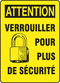 OSHA Caution Safety Sign: Lock Out For Safety Before You Start English 14" x 10" Aluminum 1/Each - MLKT628VA