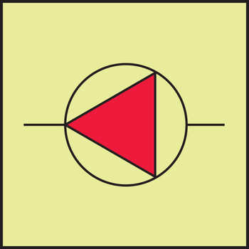 IMO - FIRE CONTROL EQUIPMENT 6" x 6" Lumi-Glow Dura-Plastic 1/Each - MLMR832GX