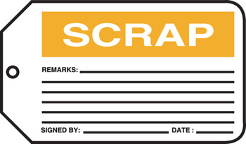 Safety Tag: Scrap PF-Cardstock 25/Pack - MMT308CTP