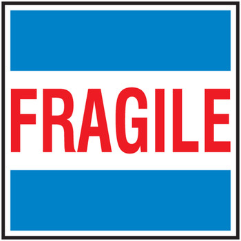 International Shipping Label: Fragile 4" x 4" Adhesive Coated Paper 500/Roll - MPC101