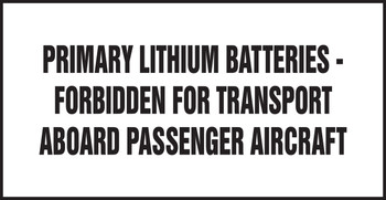 LITHIUM BATTERY LABEL 2" x 4" Adhesive Coated Paper 500/Roll - MPC202