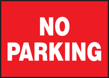 Lite-Corr Plastic Sign: No Parking 10" x 14" - MPCR505