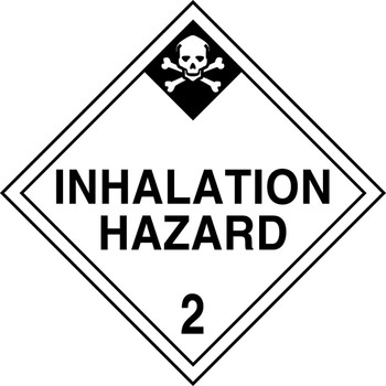 DOT Placard: Hazard Class 2 - Inhalation Hazard 10 3/4" x 10 3/4" Magnetic Vinyl 10/Pack - MPL205MG10