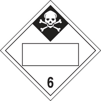 Blank DOT Placard: Hazard Class 6 - Inhalation Hazard 10 3/4" x 10 3/4" Magnetic Vinyl 1/Each - MPL462MG1