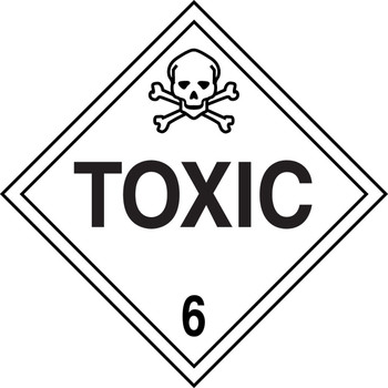 DOT Placard: Hazard Class 6 - Toxic 10 3/4" x 10 3/4" PF-Cardstock - MPL606CT1