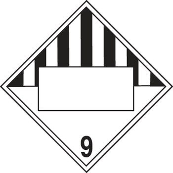 Blank TDG Placard: Hazard Class 9 - Miscellaneous Dangerous Goods 273mm x 273mm (10 3/4" x 10 3/4") PF-Cardstock 1/Each - MPL900CT1