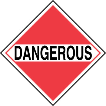 DOT Placard: For Mixed Loads - Dangerous 10 3/4" x 10 3/4" PF-Cardstock / - MPLM01CT100