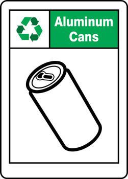Safety Sign: Aluminum Cans 10" x 7" Plastic 1/Each - MPLR593VP