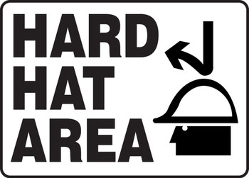 Safety Sign: Hard Hat Area 10" x 14" Aluma-Lite 1/Each - MPPE538XL