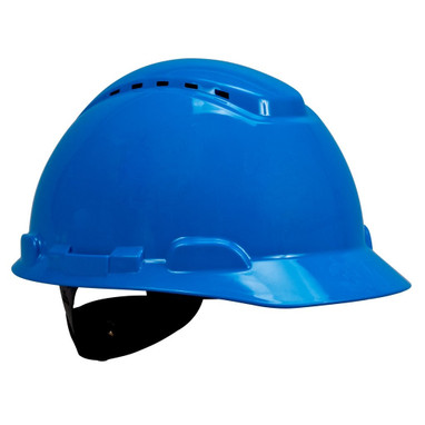 3M Hard Hat with Uvicator H-703V-UV - Vented Blue 4-Point Ratchet Suspension - 20 EA/Case