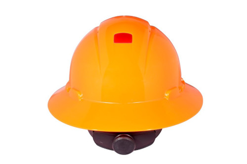 3M Full Brim Hard Hat H-807V-UV - Hi-Vis Orange 4-Pt Ratchet Suspension - Vented w/Uvicator - 20 EA/Case