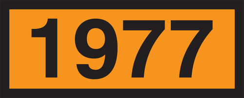 Orange 4-Digit Panel: 1977 (Nitrogen, refrigerated liquid) 6.3" x 15.7" Plastic 10/Pack - MPR613VP