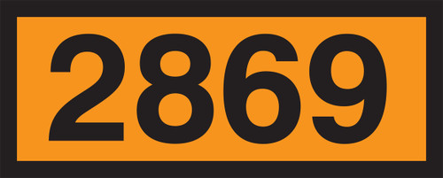 Orange 4-Digit Panel: 2869 (Titanium Trichloride Mixture) 6.3" x 15.7" Magnetic Vinyl 10/Pack - MPR619MG