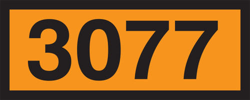 Orange 4-Digit Panel: 3077 (Hazardous Waste, Solid) 6.3" x 15.7" Magnetic Vinyl 10/Pack - MPR623MG