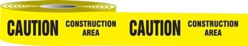 Plastic Barricade Tape: Caution Construction Area 3" x 1000-ft - MPT149