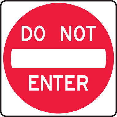 Lane Guidance Sign: Do Not Enter 24" x 24" DG High Prism 1/Each - MR5124DP