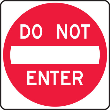 Lane Guidance Sign: Do Not Enter 24" x 24" Engineer-Grade Prismatic - MR5124RA