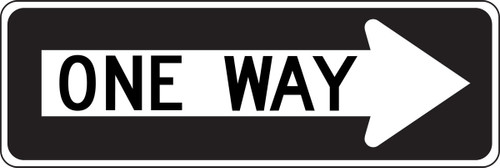 Lane Guidance Sign: One Way (In Right Arrow) 12" x 36" DG High Prism 1/Each - MR61RDP