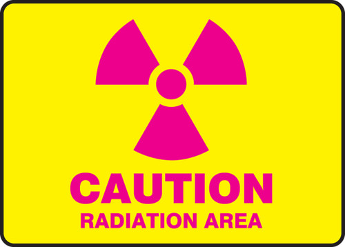 Caution Safety Sign: Radiation Area 7" x 10" Plastic - MRAD501VP