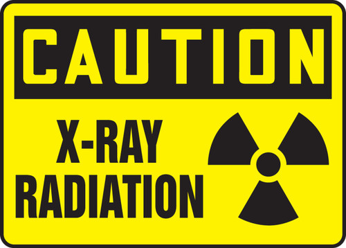 OSHA Caution Safety Sign: X-Ray Radiation 10" x 14" Dura-Fiberglass 1/Each - MRAD637XF