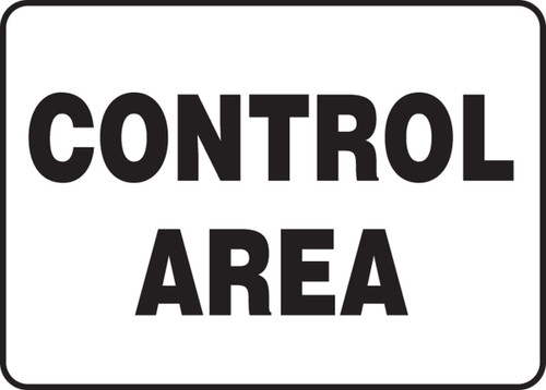 Safety Sign: Control Area 10" x 14" Adhesive Dura-Vinyl 1/Each - MRAD917XV