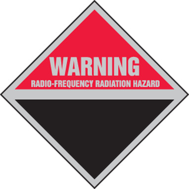 Warning Safety Sign: Radio-Frequency Radiation Hazard 9" x 9" Aluminum 1/Each - MRFQ500VA