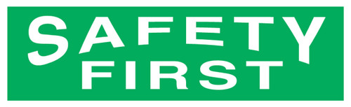 OSHA Safety First Header 3 3/4" x 12 1/2" Adhesive Dura-Vinyl 1/Each - MRHH905XV