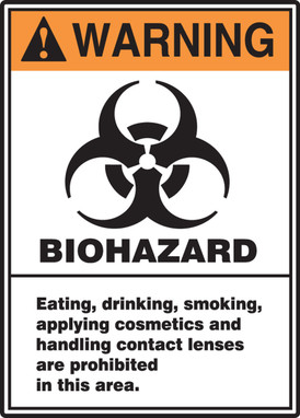 ANSI Warning Safety Sign: Biohazard 14" x 10" Aluma-Lite 1/Each - MRHZ305XL